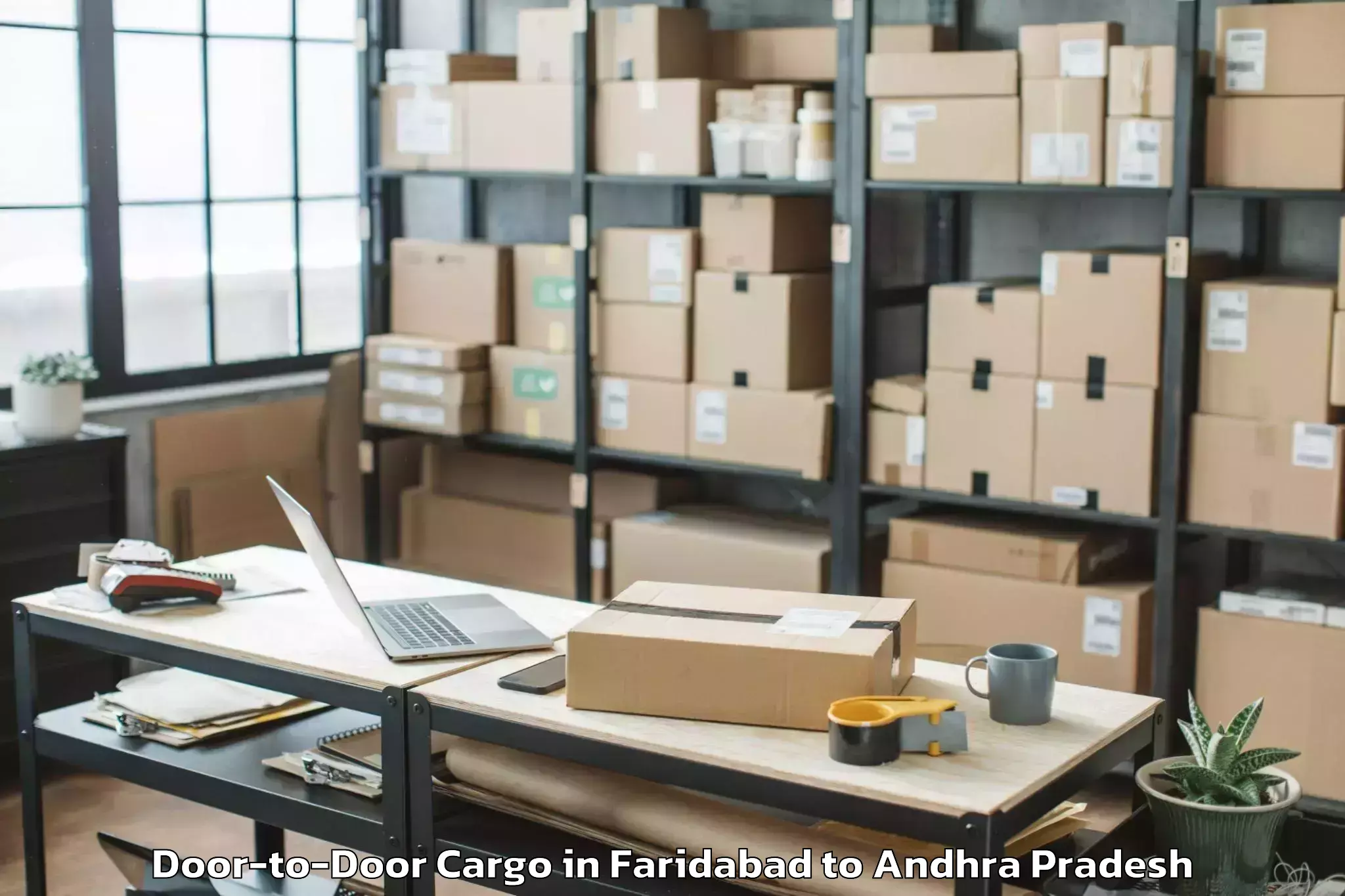 Reliable Faridabad to Lingapalem Door To Door Cargo